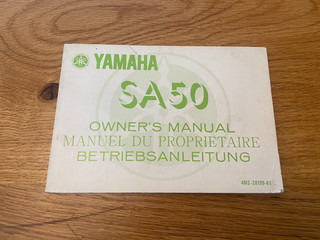 Yamaha SA50 Owner's Manual 4M2 28199 81 Used