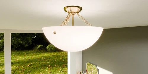 Quoizel QSF6751 Baylor 3 Light 15"W Semi-Flush Bowl Ceiling - Black - Picture 8 of 9