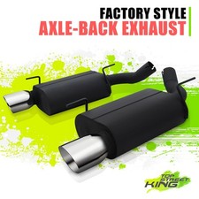 4"Dual Axle-Back Oval Type Muffler Exhaust System for Ford Mustang 4.6 5.4 05-10