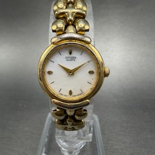 Citizen Watch Women 20mm MOP Dial Gold Tone Round 5920-S59891 New Battery