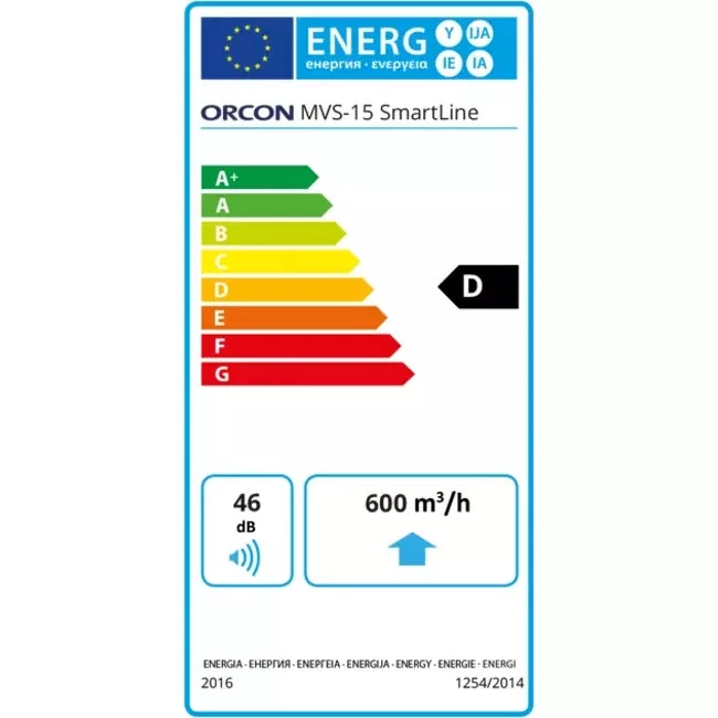 Orcon MVS-15RHB 550 m³/h + sonde d'humidité + contrôle RFT - fiche de sécurité - Photo 2/4