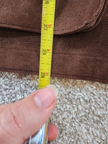 Ralph Lauren Dry Goods Faux Suede Dark Brown Oversized Field Barn Jacket LARGE - Picture 16 of 18