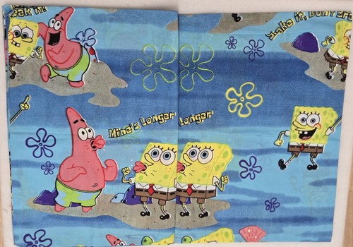 2 Vintage Sponge Bob SquarePants Patrick Nickelodeon Pillow Cases Standard Nwot - Picture 3 of 4