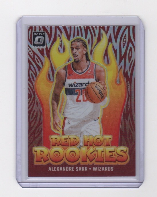 2024-25 Donruss Optic #2 Alexandre Sarr Red Hot Rookies Holo RC Rookie