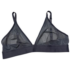 Negative Sieve Triangle Bra Slate Gray Size 4 Mesh Wireless Bralette 70 MSRP