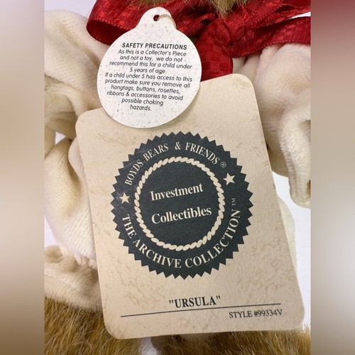 Orsacchiotto Boyds Bears "Ursula" collezione archivio da collezione con etichette 9" - Foto 6 di 8