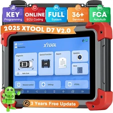 2025 XTOOL D7 V2.0 Full System Bidirectional OBD2 Scanner E.CU Coding CAN FD FCA