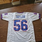 Lawrence Taylor / Autographed New York Giants White Custom Football Jersey / JSA