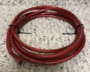 8 Gauge AWG 9 3/4 Feet Red Welding Battery Pure Copper Flexible Cable Wire-Car