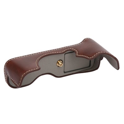 PU Leather Camera Half Case Grip Bag Protective Bottom Cover With Battery Co Hot
