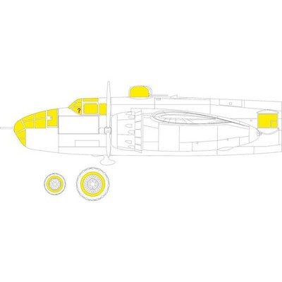 EDUARD EX926 MASK B-25J ''GLAZED NOSE'' TFACE HK MODELS 1/48