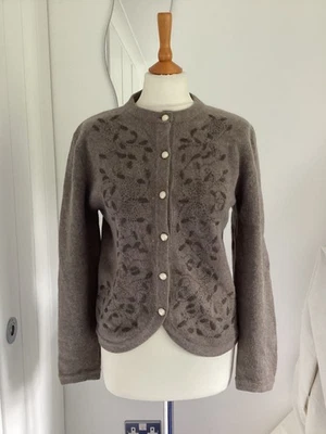 Vintage 70er Jahre Country Casuals bestickte Strickjacke/Perlenknöpfe/klein - Bild 1 von 4