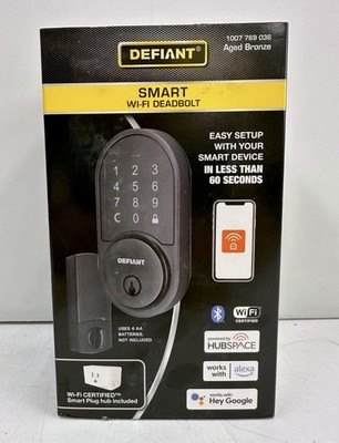 Defiant SMART WIFI Deadbolt Lock w/ Bluetooth 1007 769 036 Aged Bronze NEW