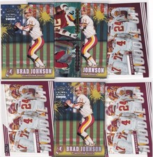 LOT (7) WASHINGTON REDSKINS COMMANDERS BRAD JOHNSON TERRY ALLEN WESTBROOK - 84