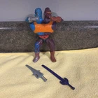 Vintage Mattel Masters of the Universe Figure & 2 Weapons 1984 Two Bad He-Man