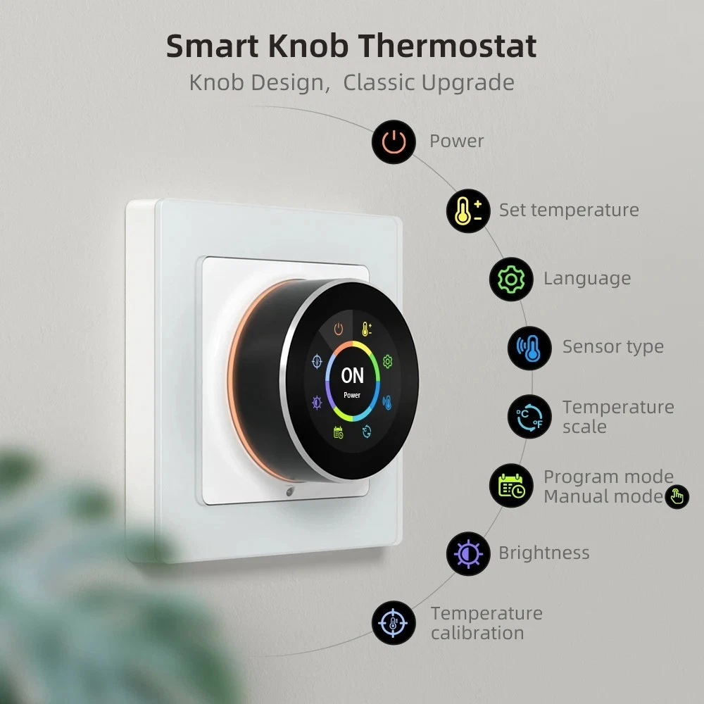 Tuya Wifi Smart Thermostat，Rf Wireless Receiver Temperature Controller for Water