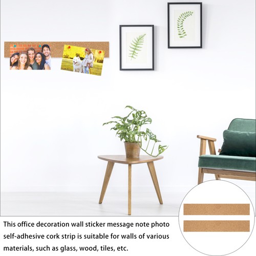 2 Pcs Cork Strip Wall Sticker on Strips Edging Office Adhesive Bulletin Board - Picture 6 of 12