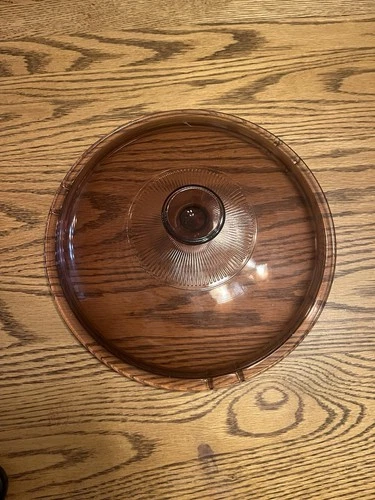 Vintage Pyrex Glass Lid Purple Cranberry 10" Replacement Lid