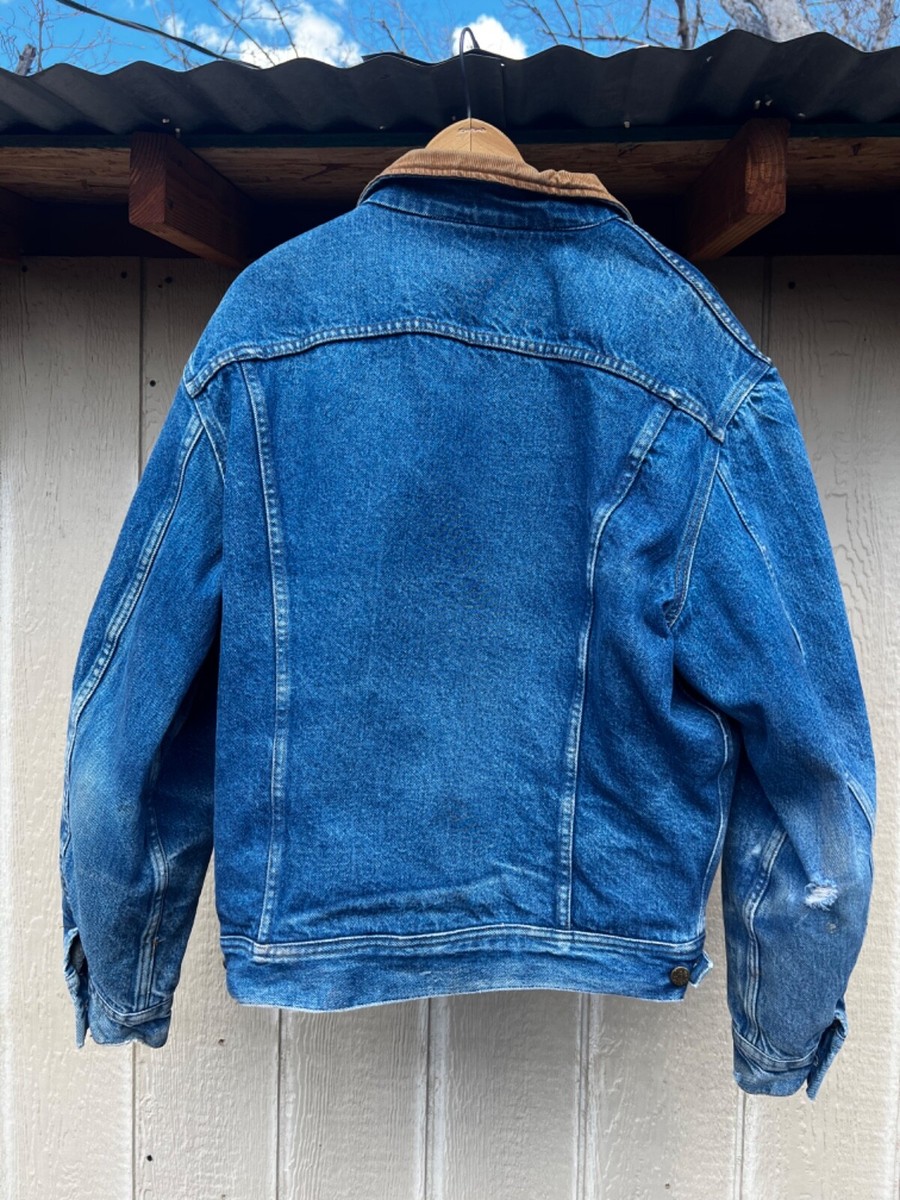 Vintage Lee Storm Rider Large 46 Blue Denim Button Jacket Vintage Lee Storm Rider Large 46 Blue Denim Button Jacket