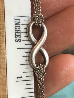 AG 925 Sterling Tiffany & Co INFINITY Double Cable chain