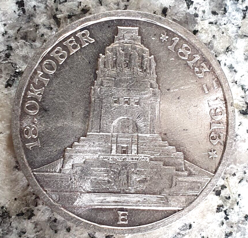 Deutsches Kaiserreich Sachsen 3 Mark 1913 E Völkerschlachtdenkmal