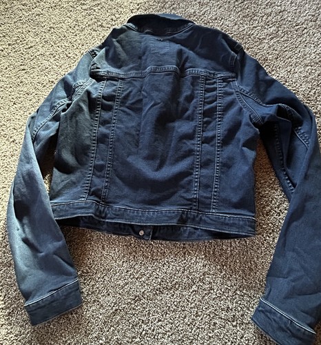Vintage Levi's Jacket Boy's Button Down Denim Trucker Size Medium Soft Brushed - Picture 6 of 6