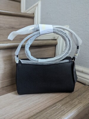 Kate Spade New York Leila Mini Zip Black Pebble Leather Crossbody