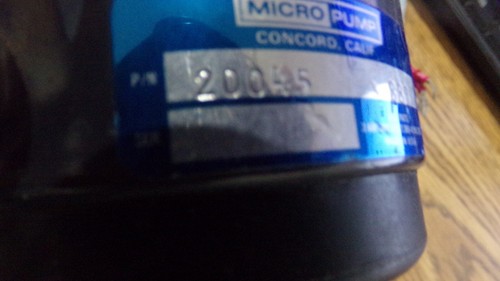 Micro Pump Model: 20045 / 191-000-000 with Emerson K33ZZFY-233 & Starter Cap. - Picture 3 of 5