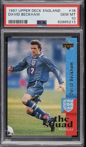 1997 Upper Deck England David Beckham ROOKIE RC #18 PSA 10 GEM MINT