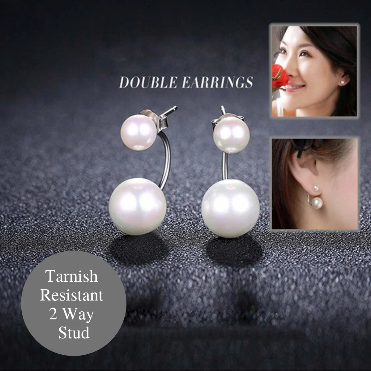 Share more than 81 front back ball earrings - 3tdesign.edu.vn