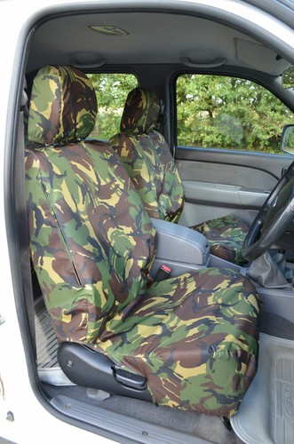 Maßgefertigte Paar Vordersitzbezüge für Ford Ranger 2006-2011 grün DPM Camouflage wasserdicht - Bild 2 von 3