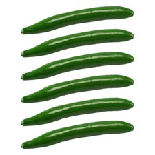 6 Pcs Realistic Foam Cucumber Models Green Vegetable Photo Props for Home