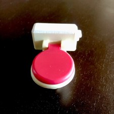 Fisher-Price Loving Family Dollhouse Bathroom Toilet with Dark Pink Lid 1993