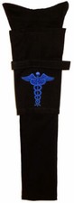 Stethoscope Cover Blue Caduceus Patch on Black by Sparkling Earth Made in USA