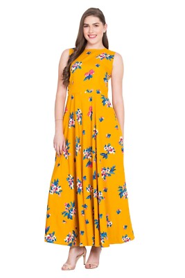 Women's Western Wear A-line Maxi Dress Solid Colors Looks Perfect Regular Wear | eBay Women's Western Wear A-line Maxi Dress Solid Colors Looks Perfect Regular Wear | eBay
