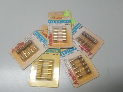 Lot of 4 packs of (5) Audiopipe AGU TYPE FUSE 3) 10 Amp fuses.