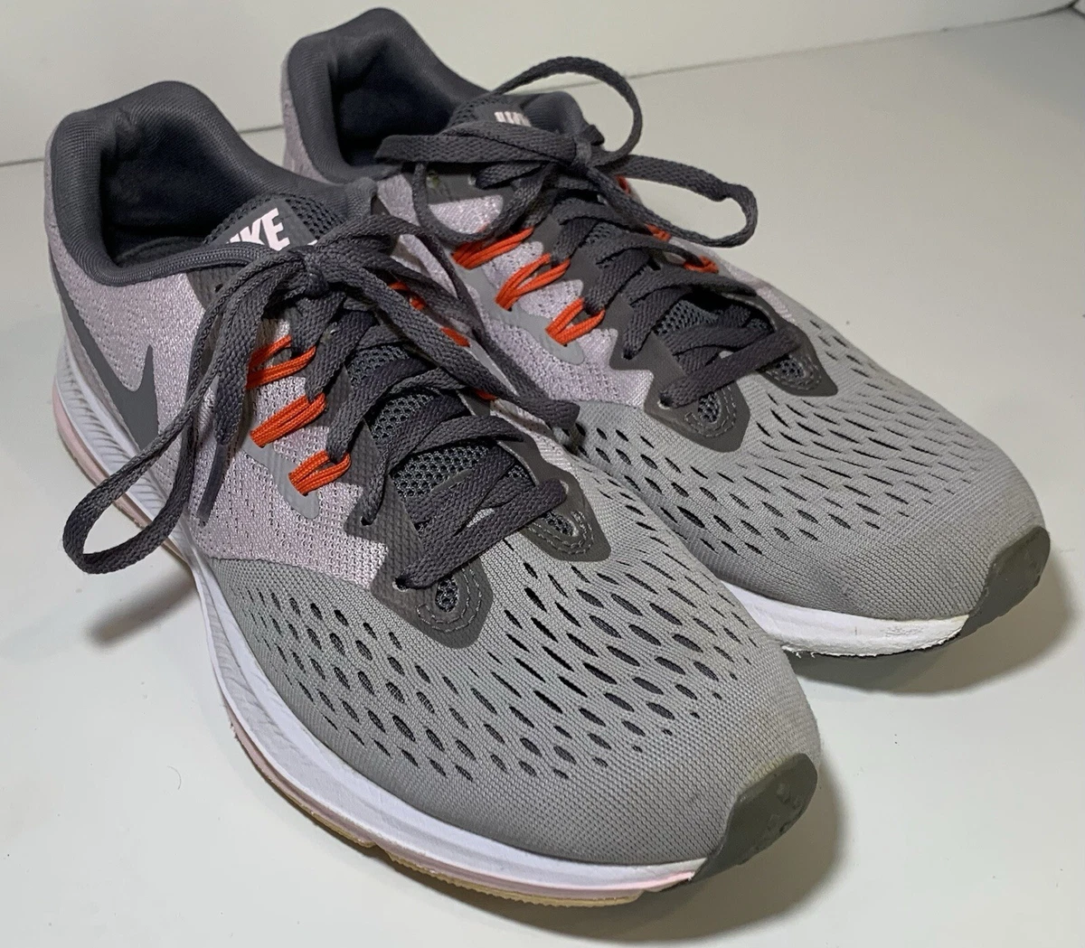 Nike Zoom Winflo 4 Grey Tan Mesh Running Athletic Sneakers Activewear Men 11 Size 9.5 - Nike Zoom Winflo 4 Atmosphere Grey W for sale  main image 2