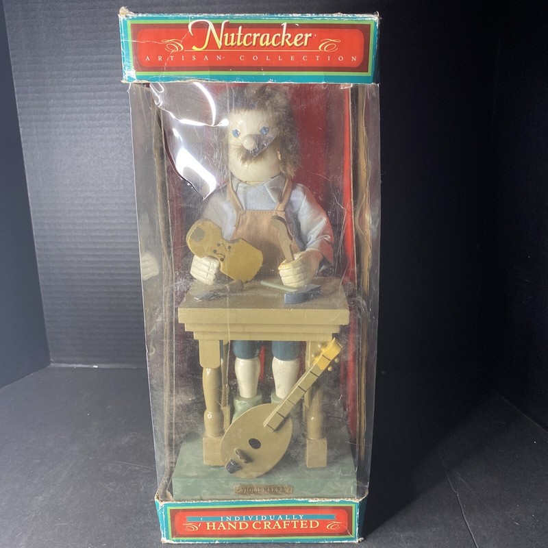 Nutcracker Violin Maker Individually Hand Crafted Vintage Artisan Collection