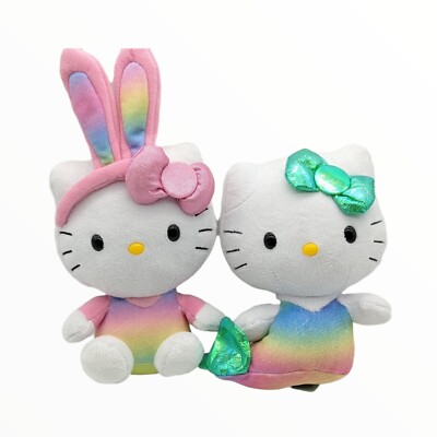 Ty Hello Kitty Anthropomorphic Easter Bunny And Mermaid Plush