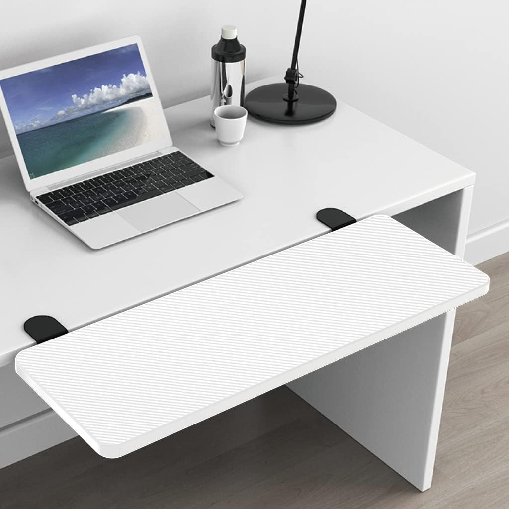 Ergonomics Desk Extender Tray, Suitable for Office. Foldable, Punch-Free Clamp O