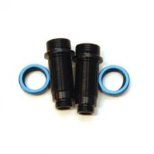 STRC Alum.Threaded Front Shock Bodies w/O-ring collar Blk/Blue: Granite /Vorteks