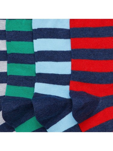 John Lewis Boys' Rugby Stripe Socks, Pack of 7 / Multi 6 - 8.5 Jnr Brand New - Picture 2 of 2