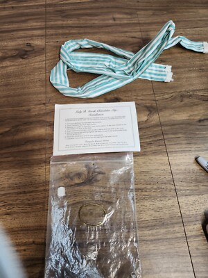 NoS Vintage Lady B. GOODE STRIPE CHANDELIER SLIP CHAIN COVER Green STRIPE