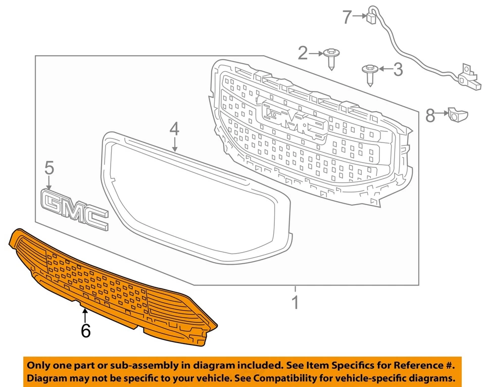 Conjunto de parachoques delantero usado para: 2019 GMC Acadia VIN Z 11º dígito SL delantero Foto 3 de 4
