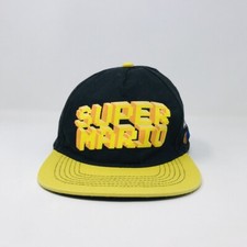 Nintendo Super Mario Brothers Hat Youth Black Snapback Cap Embroidered 2018