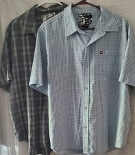 2 Vtg Tony Hawk Skateboard Shirts. Men L. Short Sleeve Button Down Sport Branded
