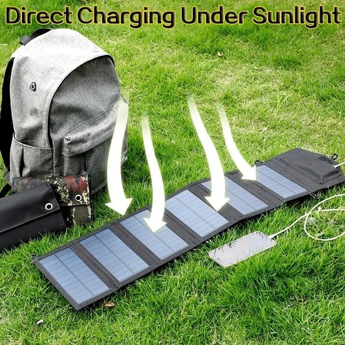 20W Foldable Solar Panel Charger - IP65 Waterproof USB 5V for Camping Hiking