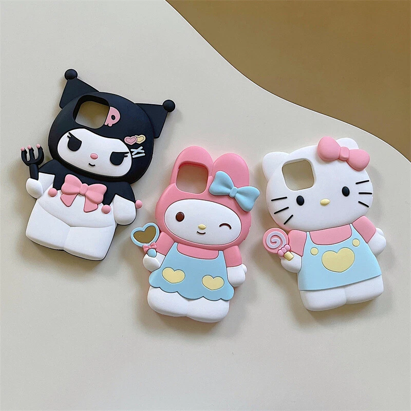 Linda Funda 3D a Prueba de Golpes Hello Kitty Kuromi para iPhone 16 Pro Max 15 14 13 12 11 Foto 2 de 4