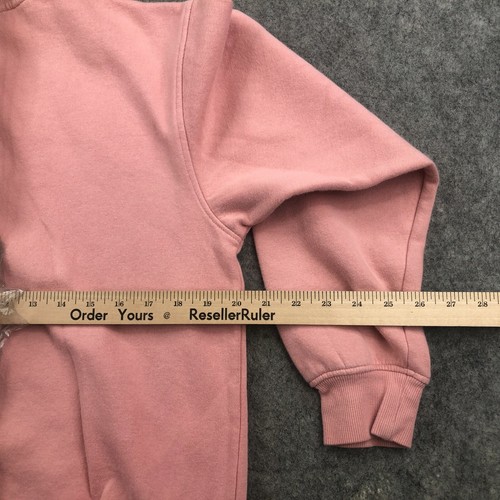 H&M Sweatshirt Womens Small Pink Solid Crewneck Sweater Pullover Casual Fleece * - Picture 7 of 8