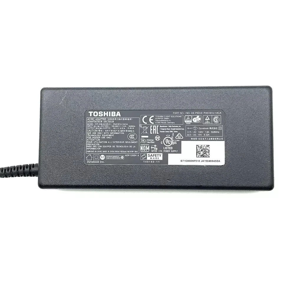 Adaptador de fuente de alimentación original Toshiba PA-1121-04 19V 6,32A 120 W OEM 5,5 mm Foto 2 de 4